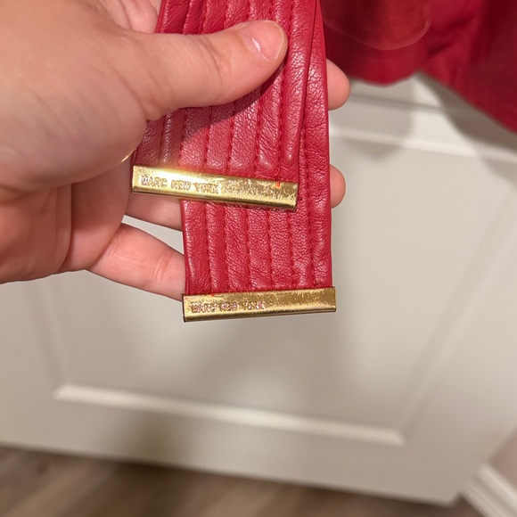 Bagatelle Red Sleeveless Leather Vest - Picture 4 of 9